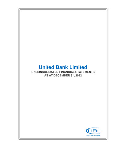Thumbnail United Bank (Pakistan) Financial Statement 2022