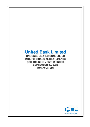 Miniature United Bank (Pakistan) Bilan financier 2023-9m