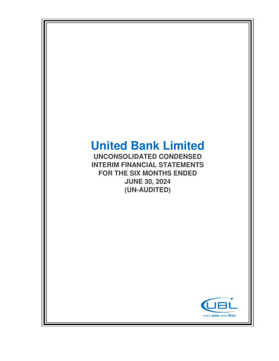 Miniature United Bank (Pakistan) Bilan financier 2024-h1