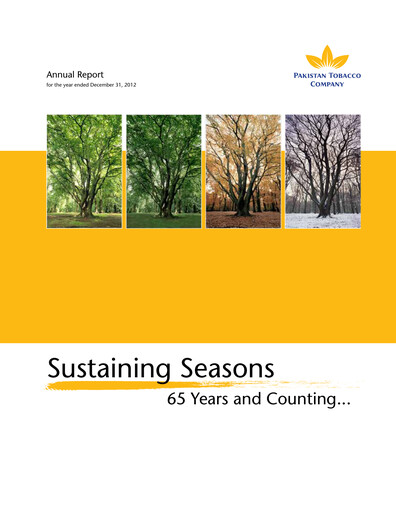 Miniature Pakistan Tobacco Company Rapport annuel 2012