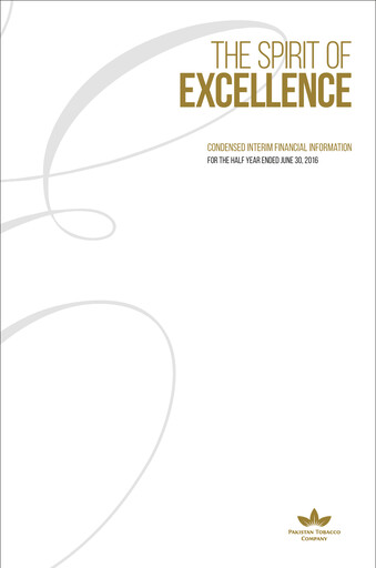 Miniature Pakistan Tobacco Company Bilan financier 2016-h1