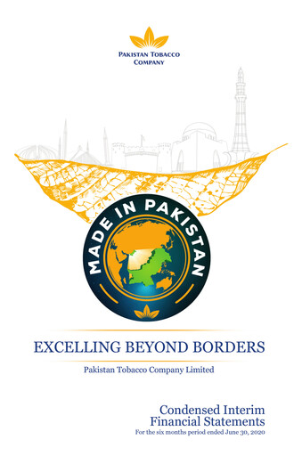 Miniature Pakistan Tobacco Company Bilan financier 2020-h1