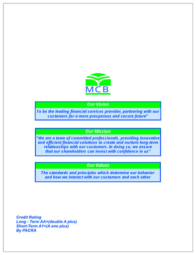 Thumbnail MCB Bank Pakistan Half-year Report 2010-h1
