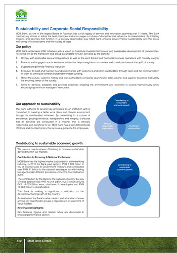 Thumbnail MCB Bank Pakistan Sustainability Report 2018