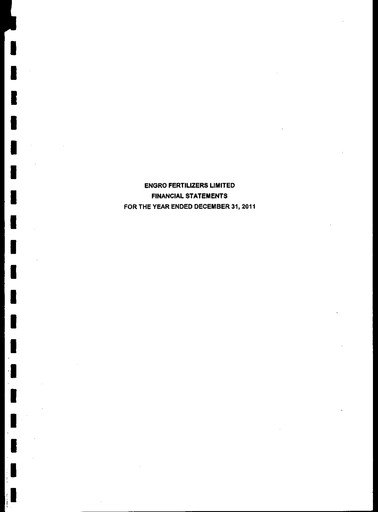 Thumbnail Engro Fertilizers Annual Report 2011