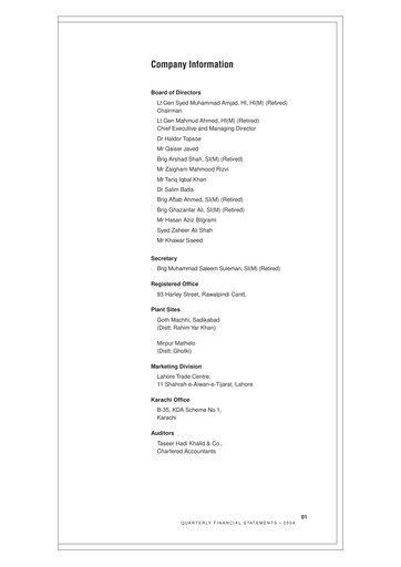 Thumbnail Fauji Fertilizer Company Quarterly Report 2004-q1