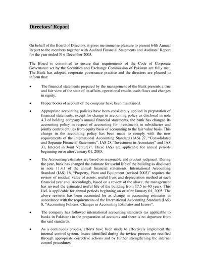 Vorschaubild Habib Bank Finanzmitteilung 2005