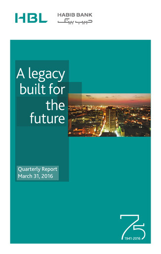 Miniature Habib Bank Rapport trimestriel 2016-q1