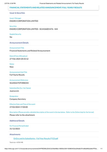 Vorschaubild Engro Corporation Finanzbericht 2023