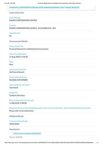 Vorschaubild Engro Corporation Halbjahresbericht 2022-h1
