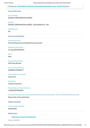 Vorschaubild Engro Corporation Halbjahresbericht 2023-h1