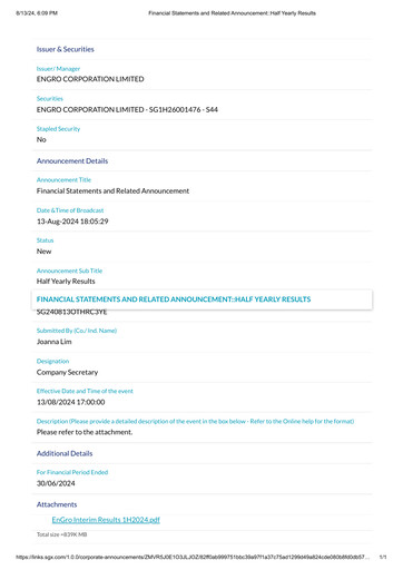 Vorschaubild Engro Corporation Halbjahresbericht 2024-h1