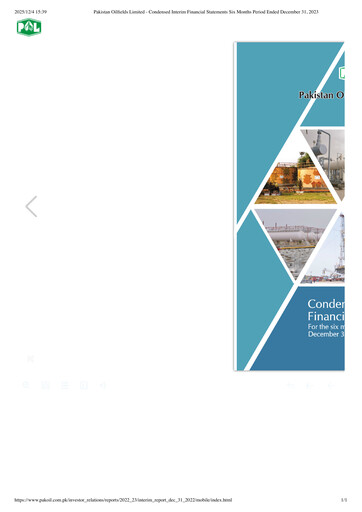 Thumbnail Pakistan Oilfields Limited Financial Statement 2023-h1