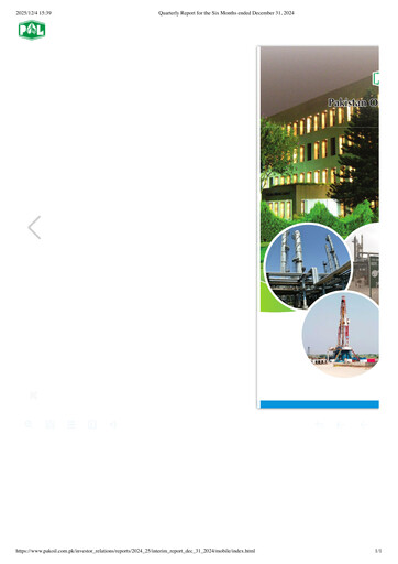 Thumbnail Pakistan Oilfields Limited Financial Statement 2025-h1