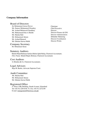 Thumbnail Bestway Cement Annual Report 2004