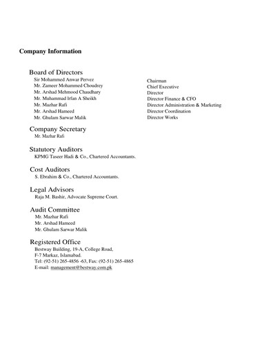 Thumbnail Bestway Cement Half-year Report 2007-h1