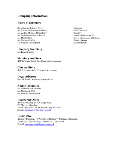 Thumbnail Bestway Cement Half-year Report 2010-h1