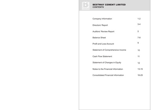 Thumbnail Bestway Cement Half-year Report 2013-h1