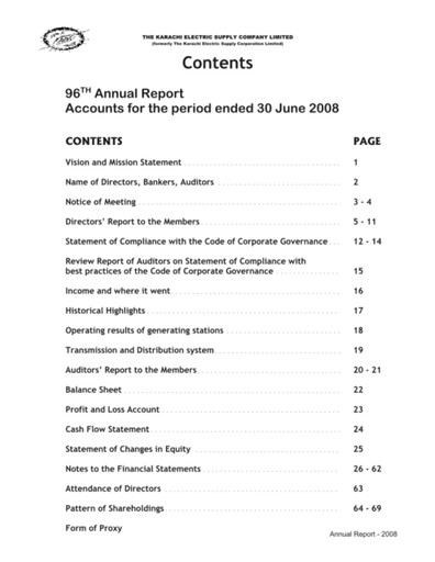 Miniature K-Electric Rapport annuel 2008