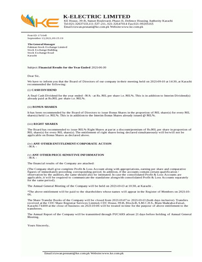 Thumbnail K-Electric Financial Report 2021