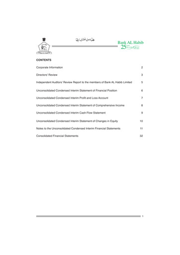 Vorschaubild Bank AL Habib Finanzmitteilung 2016-h1