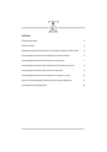 Vorschaubild Bank AL Habib Finanzmitteilung 2018-h1