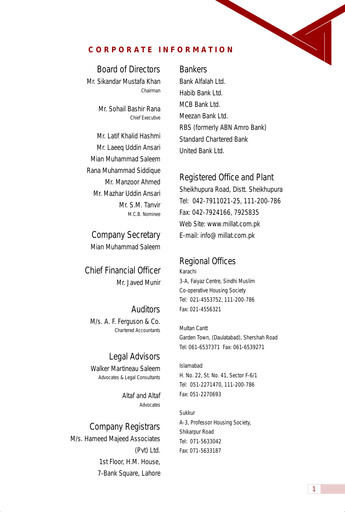 Thumbnail Millat Tractors Quarterly Report 2009-q1