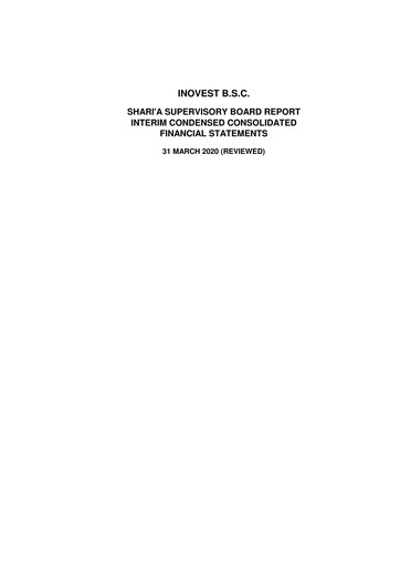 Thumbnail INOVEST Financial Statement 2020-q1
