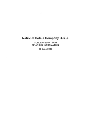Thumbnail National Hotels Company (Bahrain) Financial Statement 2023-h1