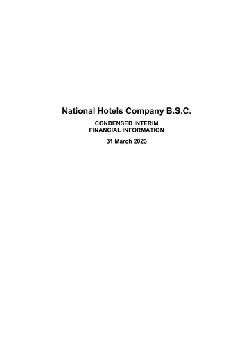 Thumbnail National Hotels Company (Bahrain) Quarterly Report 2023-q1
