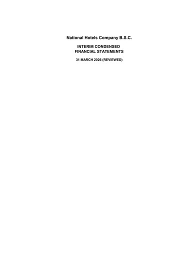 Thumbnail National Hotels Company (Bahrain) Quarterly Report 2026-q1