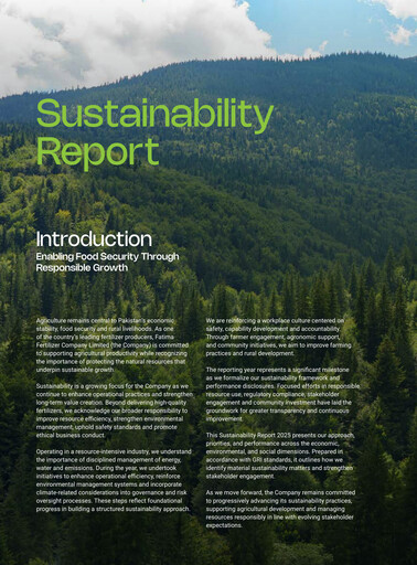 Thumbnail Fatima Fertilizer Sustainability Report 2025