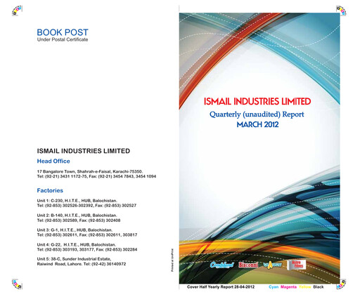 Miniature Ismail Industries Rapport trimestriel 2012-q3