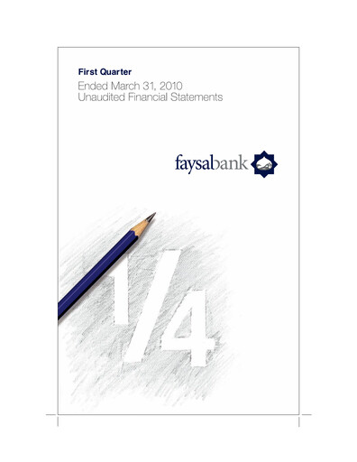 Miniature Faysal Bank Rapport trimestriel 2010-q1