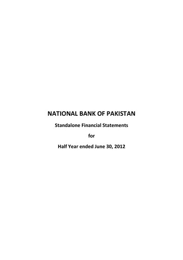 Thumbnail National Bank of Pakistan Financial Statement 2012-h1