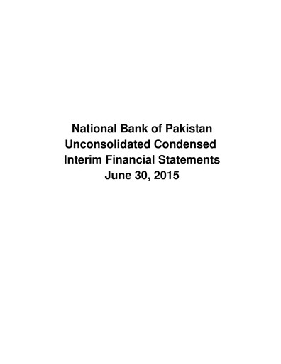 Thumbnail National Bank of Pakistan Financial Statement 2015-h1