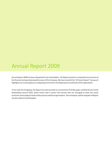 Thumbnail Dawood Hercules Corporation Annual Report 2009