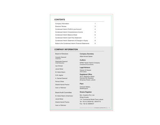 Thumbnail Dawood Hercules Corporation Quarterly Report 2010-q1