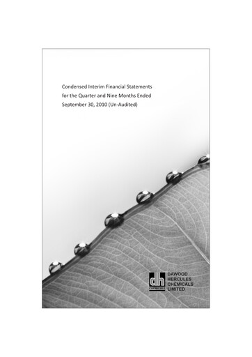 Thumbnail Dawood Hercules Corporation Quarterly Report 2010-q3