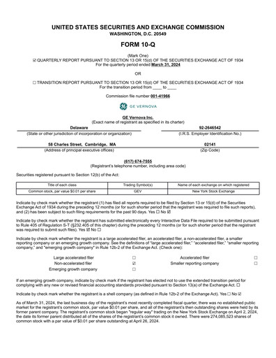 Thumbnail GE Vernova Quarterly Report 2024-q1