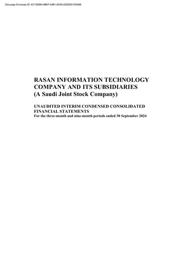 Thumbnail Rasan Information Technology Company Quarterly Report 2024-q3