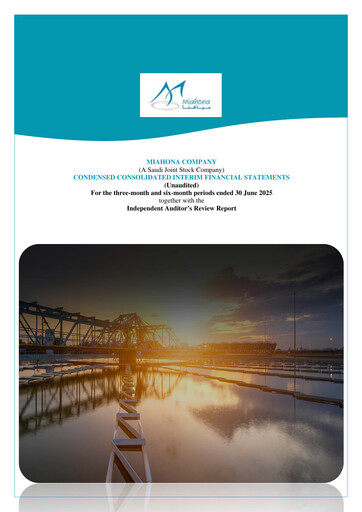 Thumbnail Miahona Company Half-year Report 2025-h1