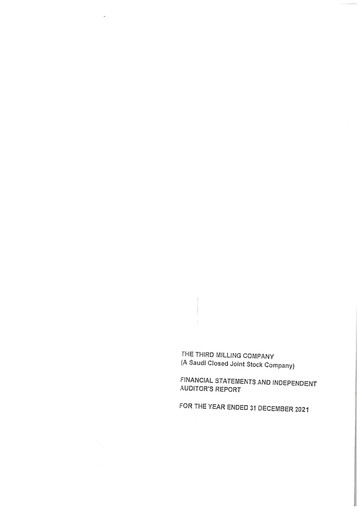 Thumbnail Modern Mills for Food Products  Financial Statement 2021