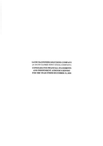 Thumbnail SMASCO (Saudi Manpower Solutions Company) Financial Statement 2020