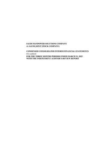 Vorschaubild SMASCO (Saudi Manpower Solutions Company) Quartalsbericht 2025-q1