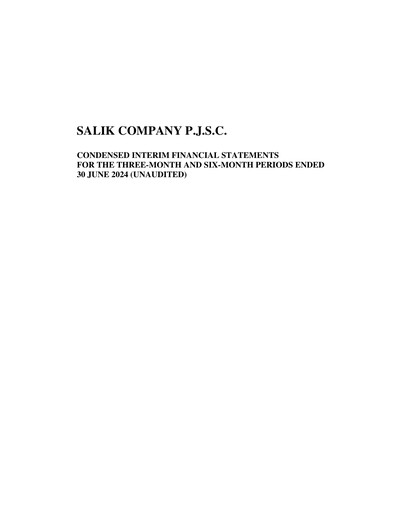 Thumbnail Salik Company Financial Statement 2024-h1