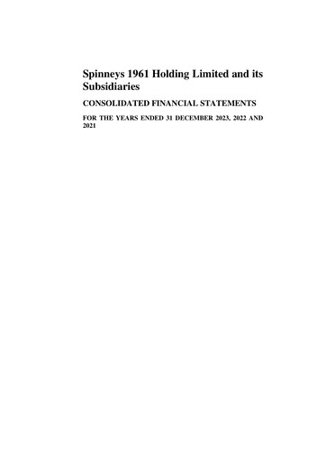 Thumbnail Spinneys Financial Statement 2023