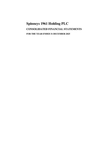 Thumbnail Spinneys Financial Statement 2025