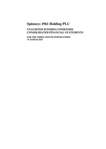 Thumbnail Spinneys Quarterly Report 2025-q1