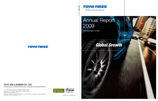 Thumbnail Toyo Tire Annual Report fy2009